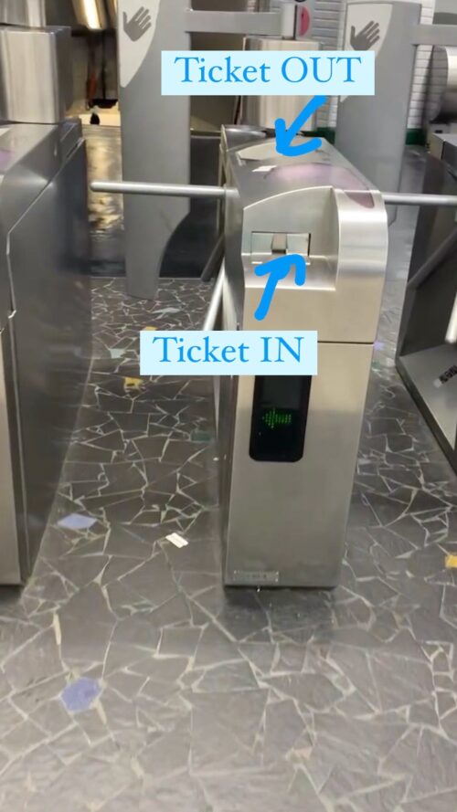 how to put your ticket in